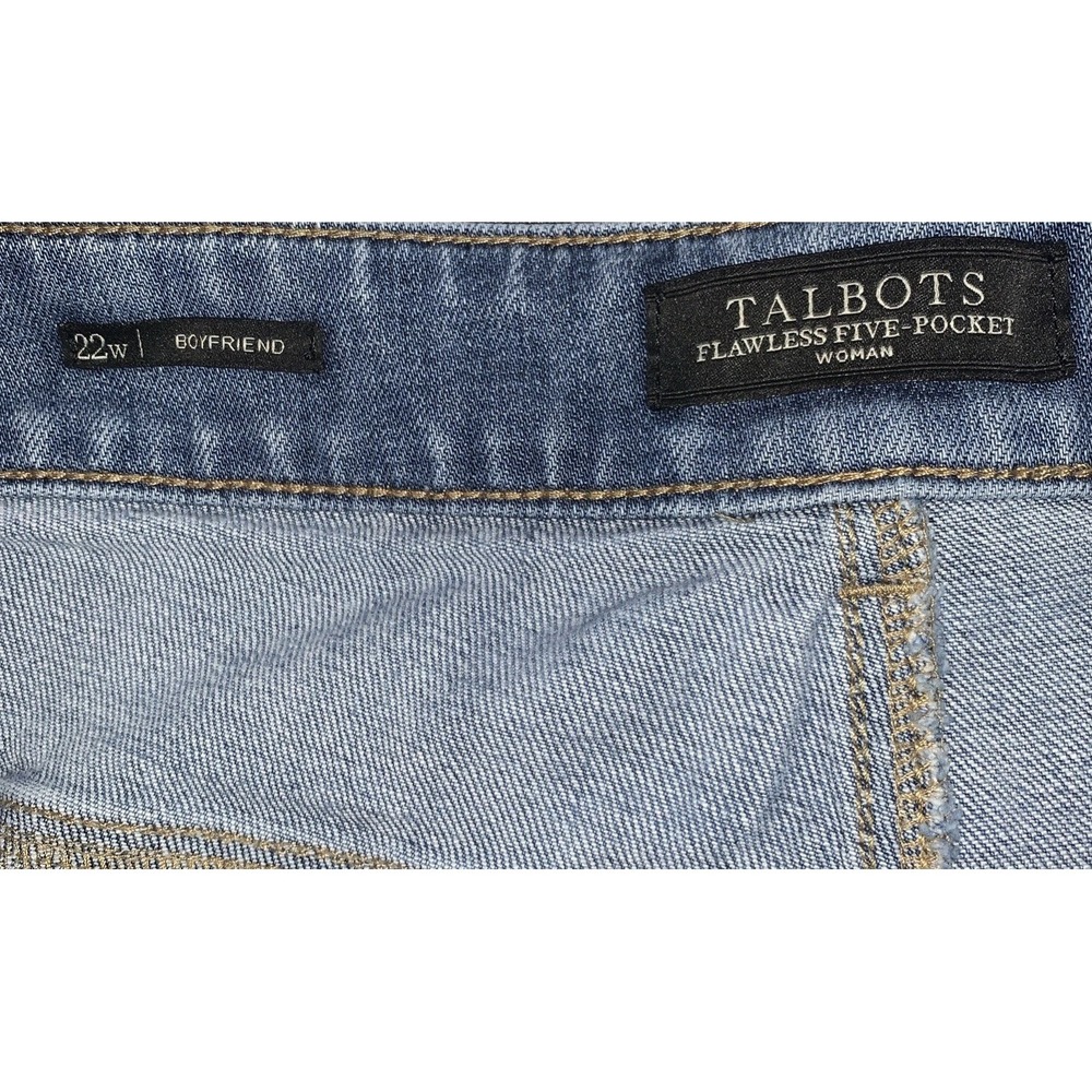 Talbots boyfriend Jean Shorts Womens 22W Light Wash Denim 8.5" Inseam Summer - Picture 3 of 7